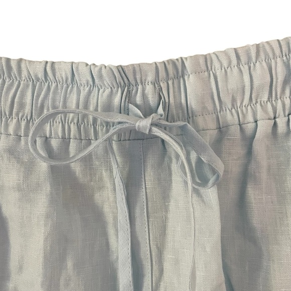 Fanm Mon Demir Drawstring Linen Shorts in Light Lagoon or Light Blue NWOT - Picture 5 of 11